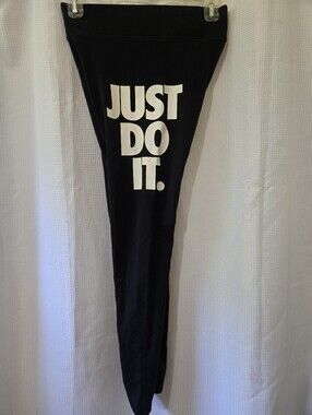 Nike "JUST DO IT." Black Leggings